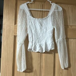 Peach Love California White Crop Top